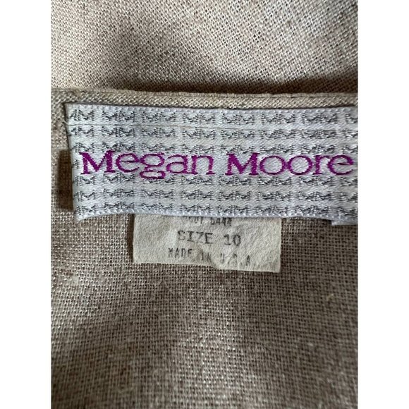 Vintage Megan Moore Womens Open Vest Beige Floral Crochet Embroidered USA 10 - Picture 10 of 12